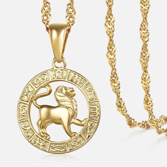 1 Zodiac Sign 18kts of Goldplated Necklace - Picture 1 of 3